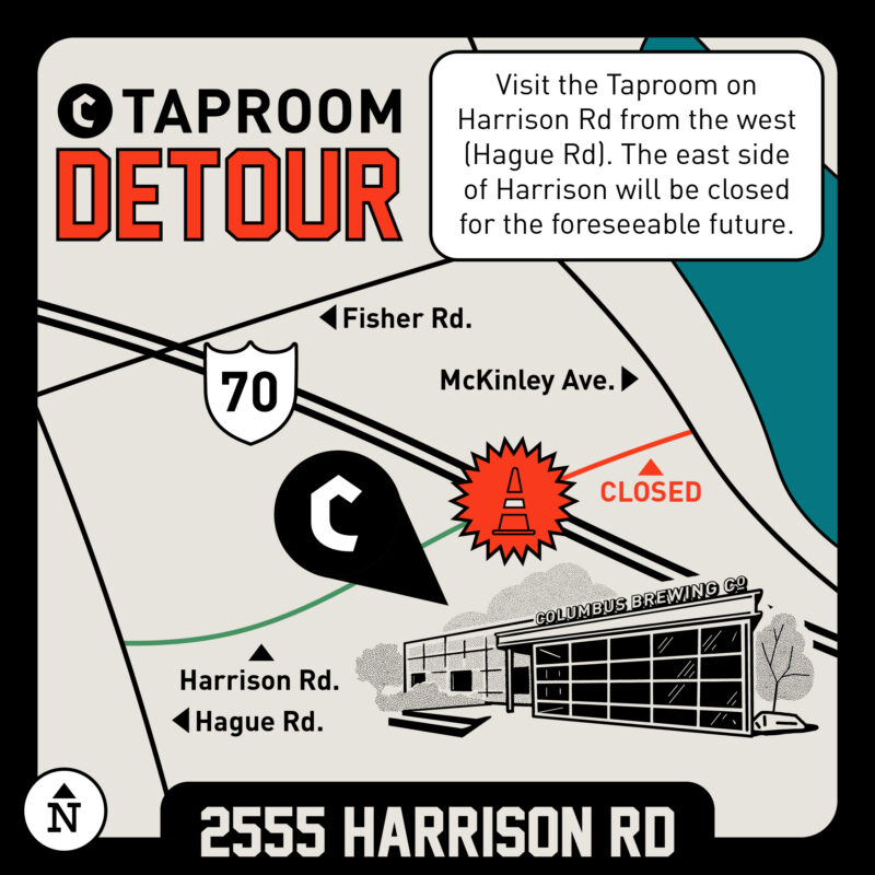 Taproom Detour map
